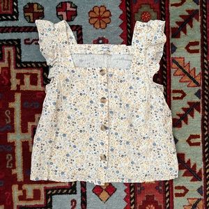 Madewell ruffle sleeve tank